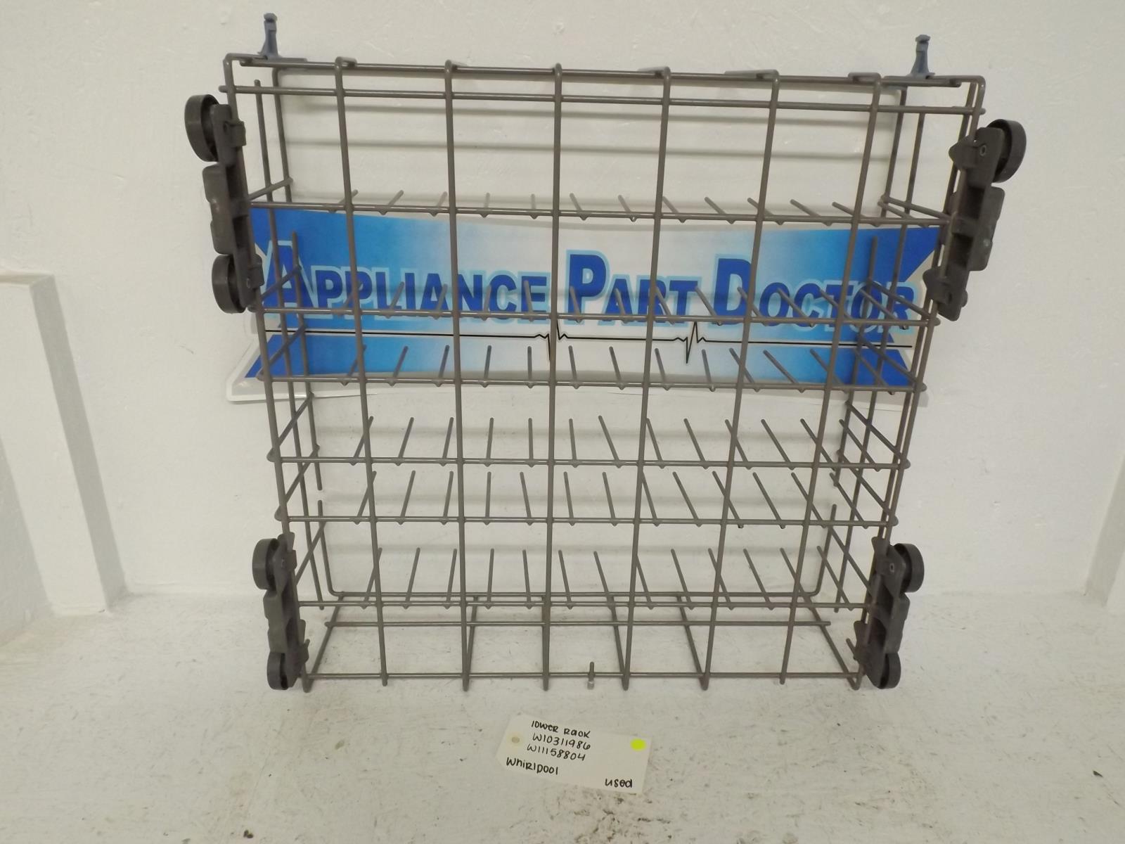 Whirlpool Dishwasher W10311986 W11158804 Lower Rack Used Whirlpool Dishwasher W10311986 W11158804 Lower Rack Used